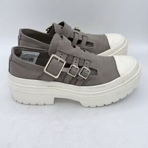 Converse Chuck Taylor Lugged Heel Mary Jane Platform Sneakers Gray Womens Sz 7